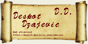 Despot Džajević vizit kartica